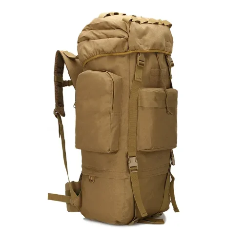 coyote tan large tactical military backpack for outdoor hiking camping