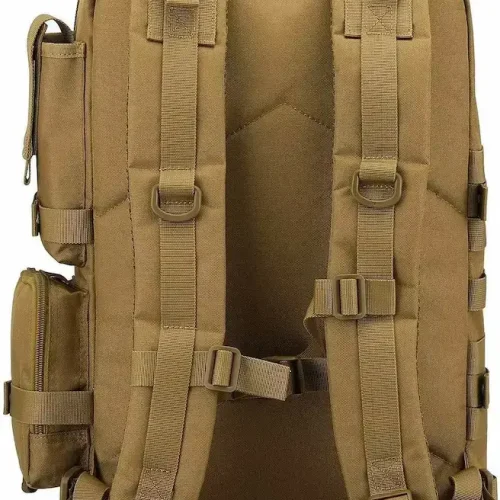 coyote tan outdoor tactical backpack with adjustable straps