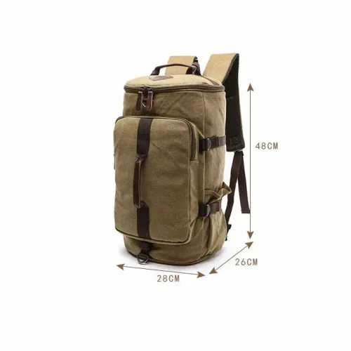 khaki plátenná taška