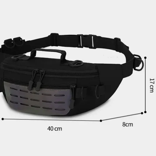 laserskåret sort taktisk bæltetaske