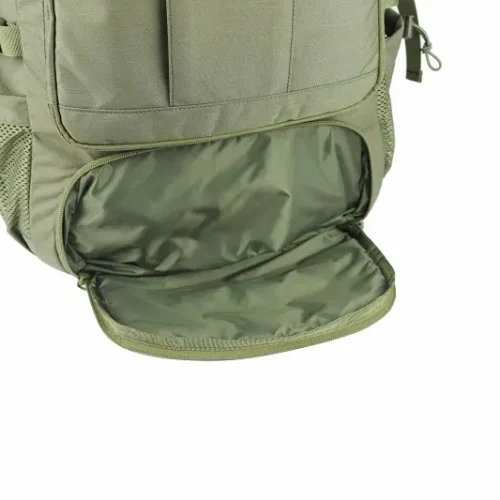 lower pocket of a tactical backpack