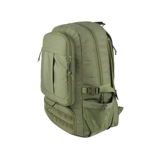 olive green MOLLE tactical backpack