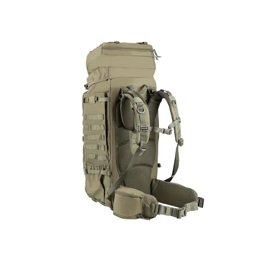 zaino militare tattico verde oliva con spallacci rimovibili e ampia cinghia in vita