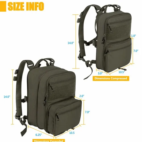 Ranger grüner erweiterbarer taktischer Rucksack