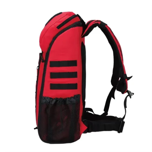 червена медицинска раница MOLLE с подплатени ремъци