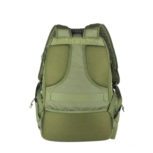 army green tactical backpack with mesh back panel