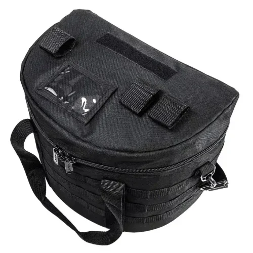 porta-capacete militar com janela de identificação transparente