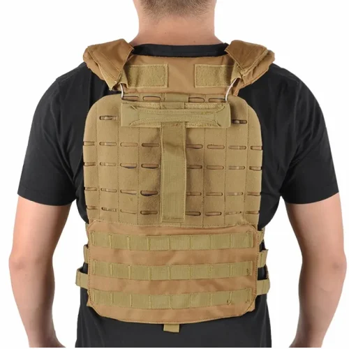 taktični telovnik z utežmi (ročaj za vleko na hrbtu)