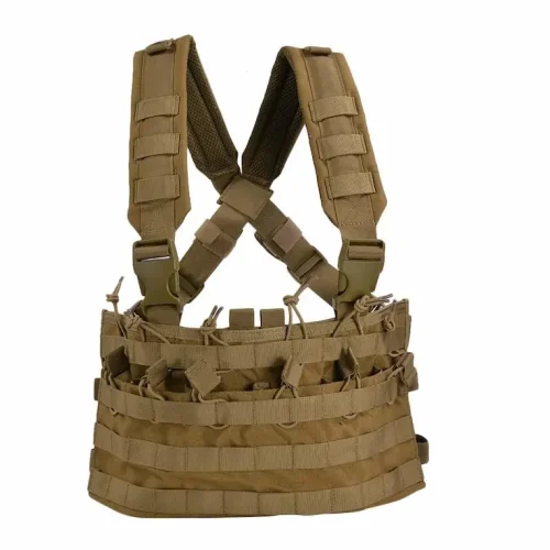 tan modular tactical chest rig