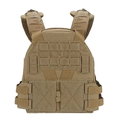 tan molle plate carrier vest