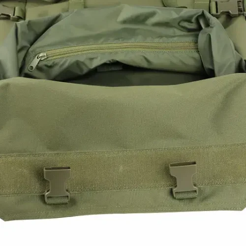 topklap fastgjort med spænder