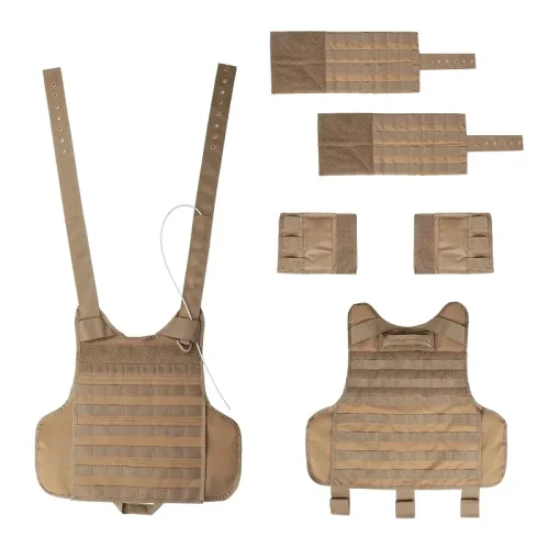 tactical vest components (straps, panels, pouches)