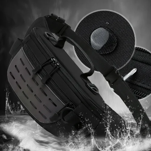 Vandafvisende sort taktisk bæltetaske